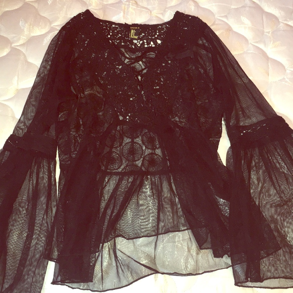 Black lace shirt